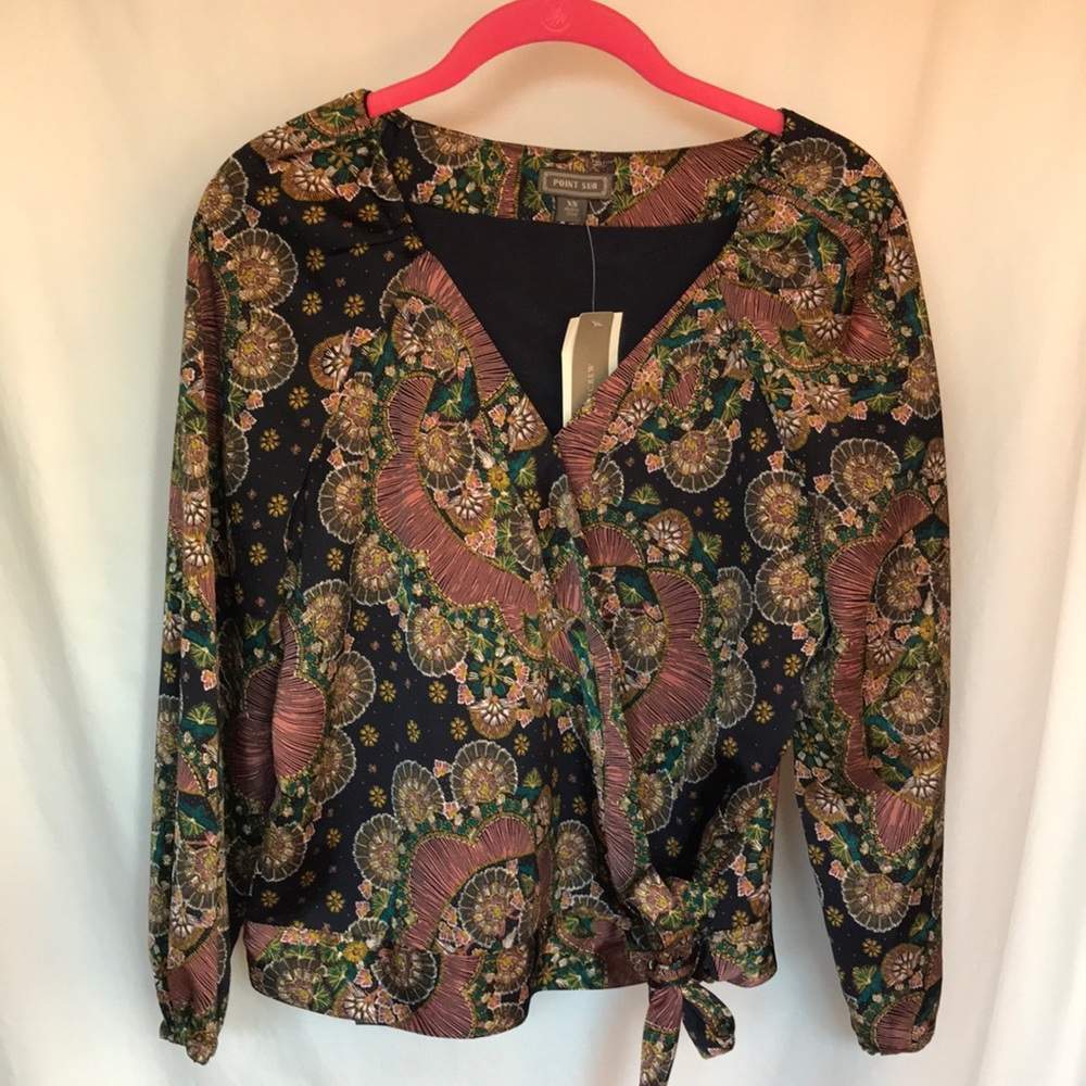 Point Sur J Crew - Silk Blouse with Side Tie (BUY 3 GET 1 FREE!)*